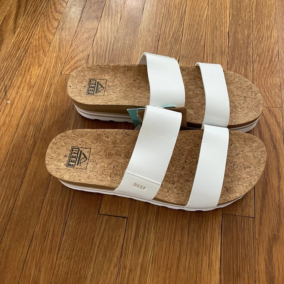 Sandalias para mujer Reef Cushion Vista Hi talla 9 blancas nuevas con etiquetas Foto 3 de 4