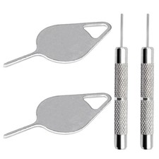 AYWFEY 4 Pcs SIM Card Removal Openning Tool Tray Eject Pins Needle E, Sliver