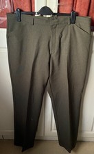Greenwoods Essentials Men's Green textured 40" waist 29" leg Trousers 40w29"