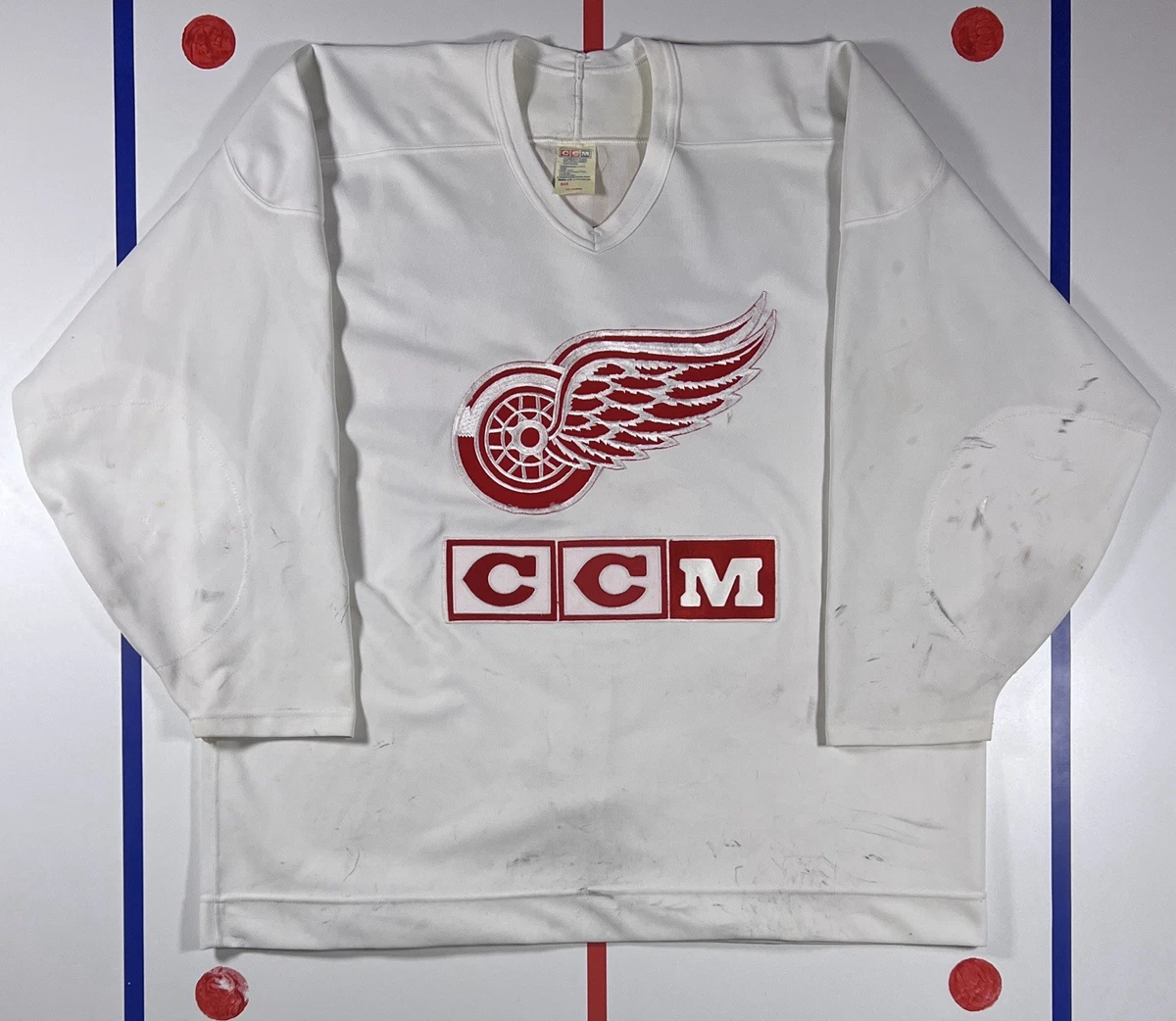 Maillot Vintage CCM Detroit Red Wings - Centre D'entraînement (practice) - Taille S - Années 90