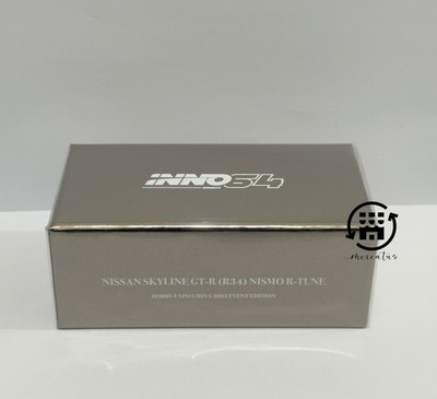 Inno64 R34 Nismo Chrome Black Hobby Expo China - NO U.S IMPORT FEES READ DESC