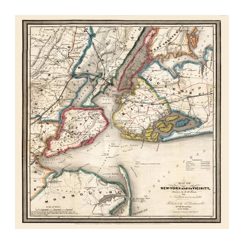 Old Map of New York City, NY 1836 - Vintage New York City Ne - Picture 6 of 29
