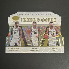 DeRozan Aldridge Rudy Gay /10 2019-20 Panini Crown Royale Kings Court Gold