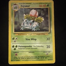Pokémon TCG Ivysaur Base Set Uncommon Card 30/102 MP Condition 1999 WOTC