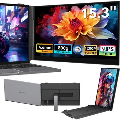 Blackview 15.3 FHD Monitor SCM8 Ultra-dünne LCD IPS 1920x1200 Portabler Monitor