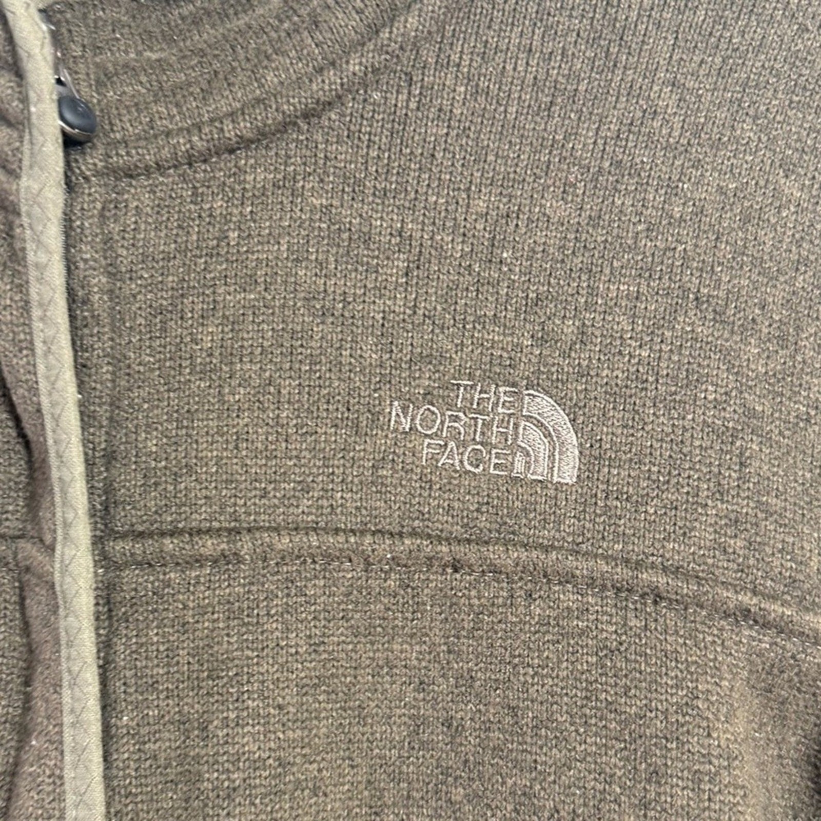 The North Face High Neck Fleece Jacket Full Zip Brown Outdoor Warm Women's M thumbnail 2