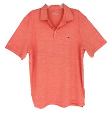 Vineyard Vines Performance Polo Shirt Men L Striped Short Sleeve Golf