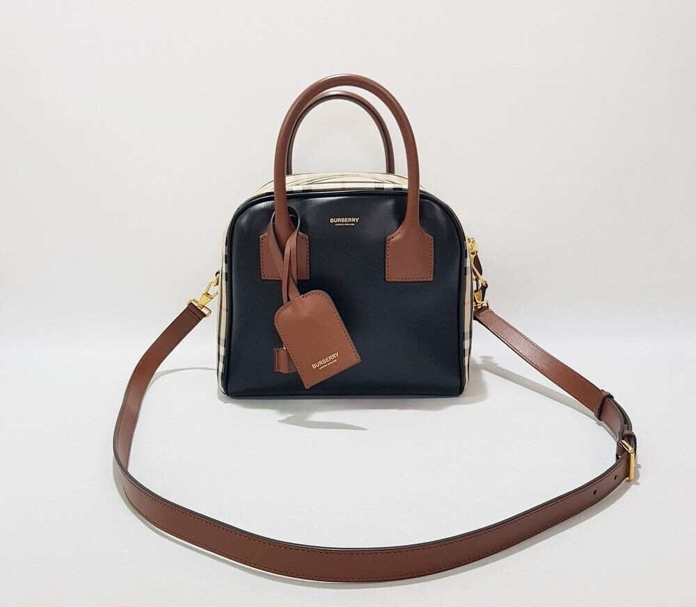Burberry Small Leather Vintage Check Cube Bag SKU | eBay Burberry Small Leather Vintage Check Cube Bag SKU | eBay