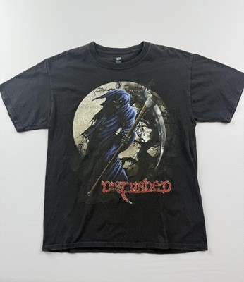 Disturbed Hanes Shirt Mens Medium Black Grim Reaper Graphic Tee Metal Band