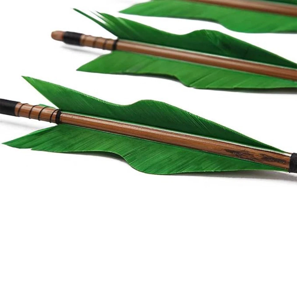 Archery Bamboo Arrows 32 inch Hunting Arrow for Recurve Longbow(Pack of 12) - Image 4 of 4