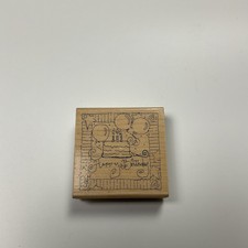 Happy Birthday Wood Mounted Rubber Stamp
