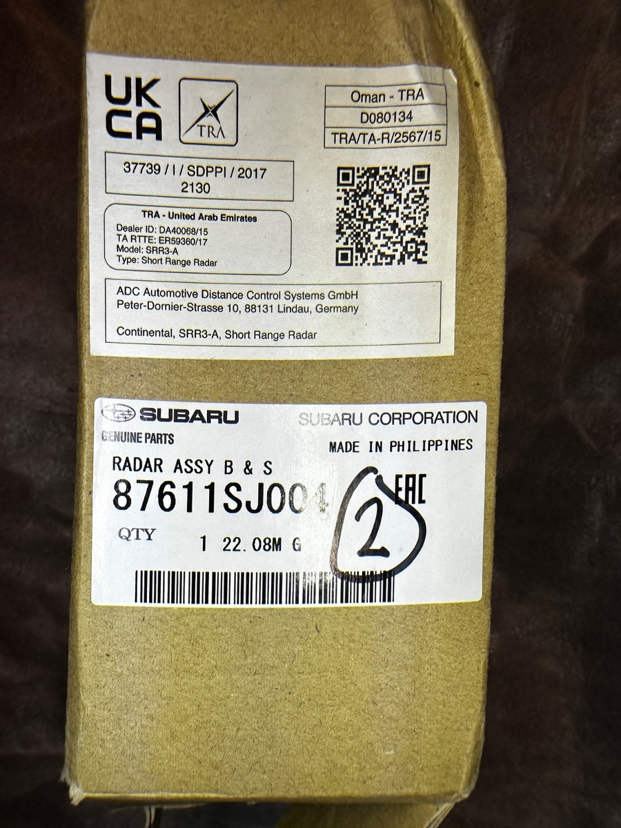 Subaru OEM Blind Spot Radar Sensor 87611SJ004 Continental SRR3-A
