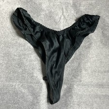 Vintage Nordstrom Lingerie Silk Satin Flutter Thong Panty