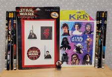1995 Vintage Star Wars Episode 1 Hallmark Sticker Sheet Pencils Tattoo Stamp Lot