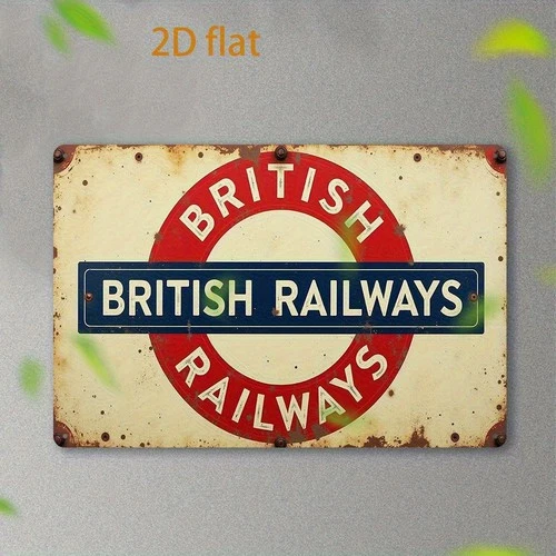 Vintage British Railways Retro Railway Tin Metal Signs Home Décor 8x12