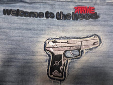 ARME Jeans Y2K Baggy Welcome to the Hood Gun ...