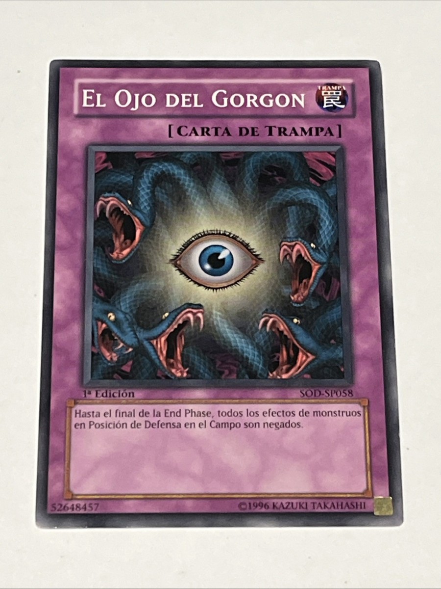 1996 Yugioh 1st Edition El Ojo Del Gorgon Spanish SOD-SP058 Card