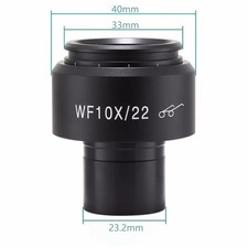 1PCBiological Microscope 10X Wide Field High Eye Point Eyepiece 23.2mm Mounting