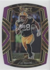 2020 Panini Select Club Level Purple Prizm Die-Cut AJ Dillon #265 0nr3