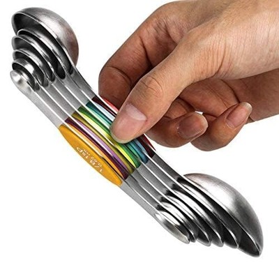 Magnetische Messlöffel 6er Set Edelstahl 7 x 2,16 x 1,73 Zoll, Farbe 