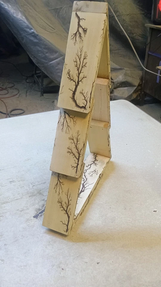 Fractal Burn Wooden Christmas Tree Decor | Handmade Rustic Holiday Art | 15” - Image 4 of 4