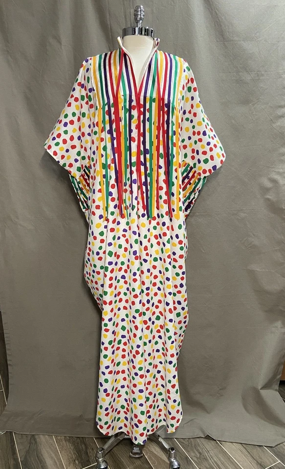 Vintage 1980’s Victor Costa At Home Neiman Marcus Hostess Kaftan Dress - Image 3 of 4