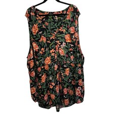 TORRID Floral Sleeveless Tunic Dress Plus SZ 6 Cottagecore Skater Colorful Light