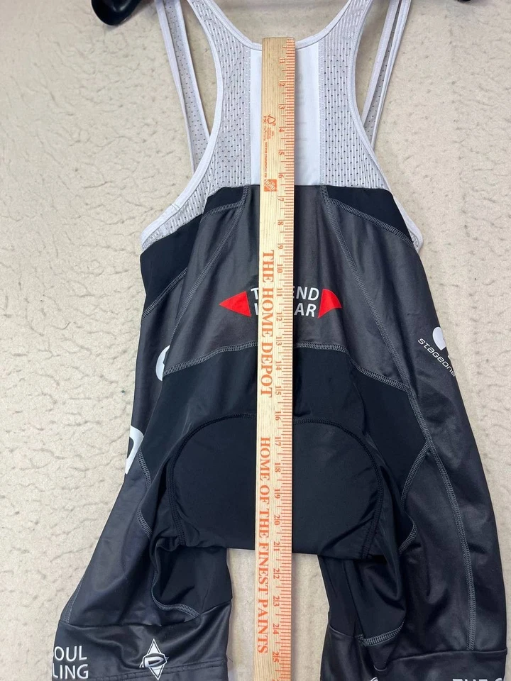 PANACHE 骑行围兜衬垫黑色白色男式 XL 罗马尼亚制造  — 第 3/4 张图片