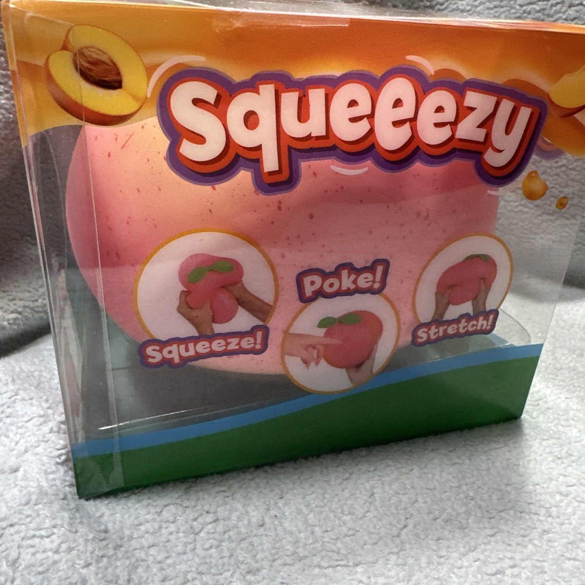 Sunny Days Jumbo Squeezy Peach– Peachy Squishy Toy, Stress Relief
