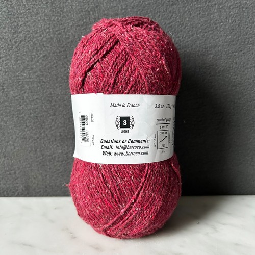 Berroco Remix Light Tweedy Nylon/Acrylic/Silk Blend Yarn-1 Skein Strawberry 6960 - Picture 3 of 5