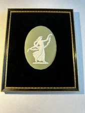 Wedgwood Green Jasperware * Dancing Hours Lady *