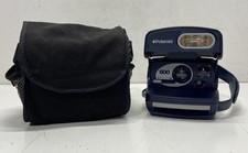 Vintage Polaroid 600 Instant Film Camera Navy Blue With Carrying Bag Tested