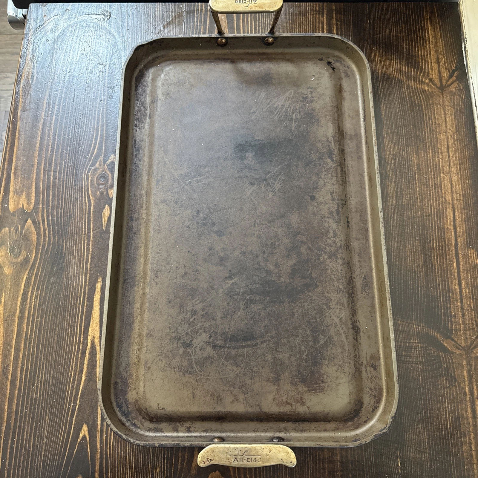 All Clad Nonstick HA1 Hard Anodized Flat Double Burner Griddle 20” x 13"