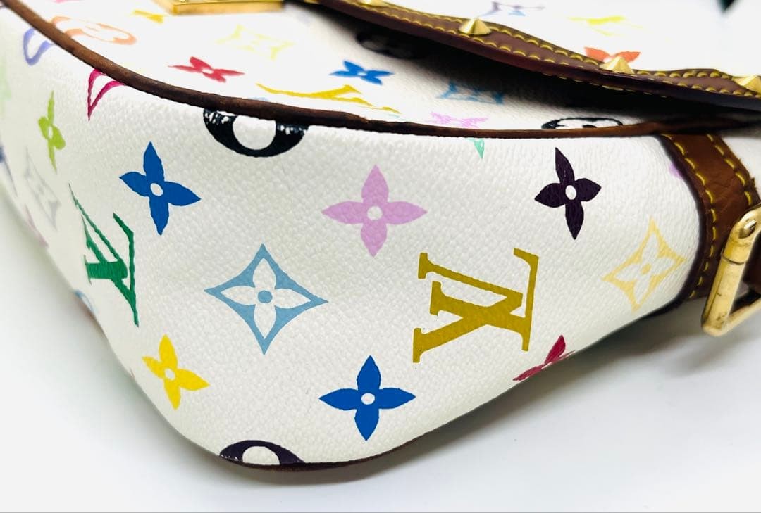 Louis Vuitton Monogram Multicolor Sologne Blanc M92661 Rare image 6