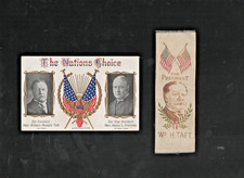 William Howard Taft 1908 Presidential Campaign Ribbon 6 x 2 & Post Card