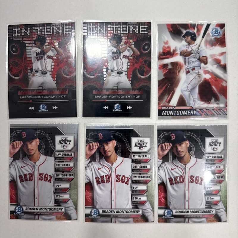 2024 Bowman Chrome Draft BRADEN MONTGOMERY Rookie Card (LOT OF 6) White Sox RC
