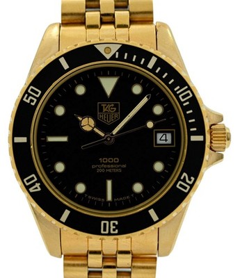Tag Heuer 37mm Men's 1000 Series Gold/ Black Wolf of Wallstreet