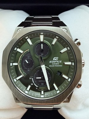 Casio Edifice Solar Green Dial Chronograph Men's Solar Watch EFS-S570D-3AUEF
