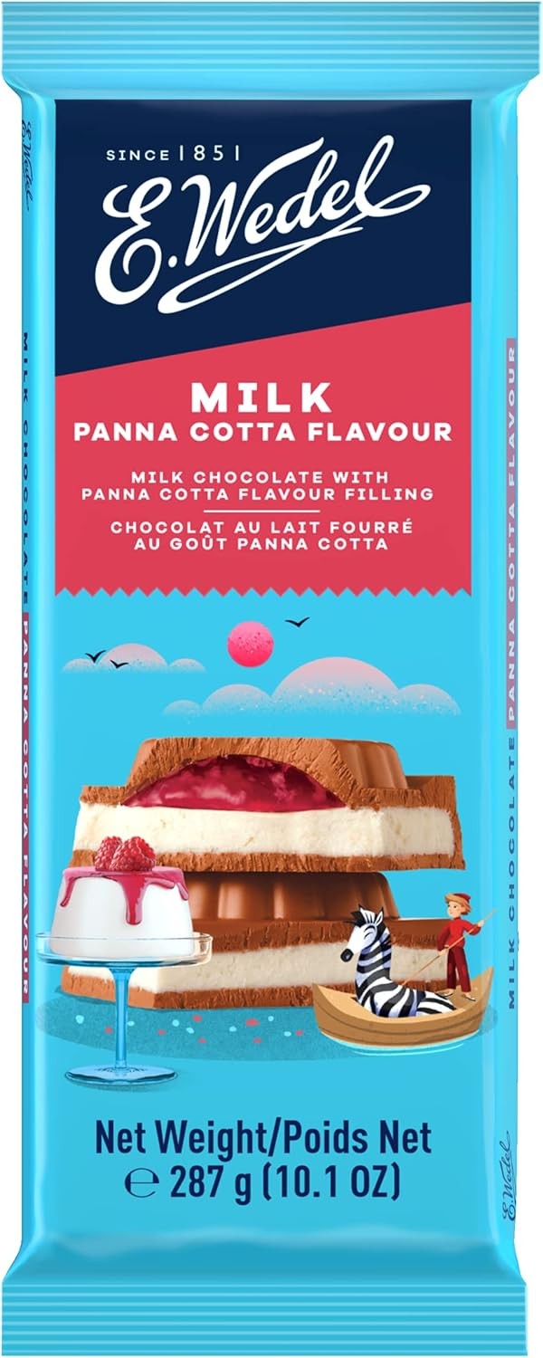 E.Wedel Milk Chocolate Panna Cotta Flavour 287g, Milk Chocolate Bars, Panna Cot