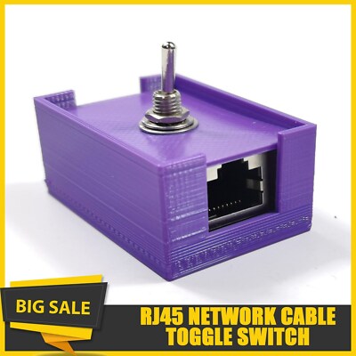 New RJ45 Network Cable Twisted pair Switch Toggle Switch with Case