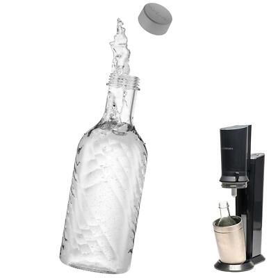 mixcover Glasflasche kompatibel mit SodaStream Crystal 2.0 mit 10% mehr Volumen,