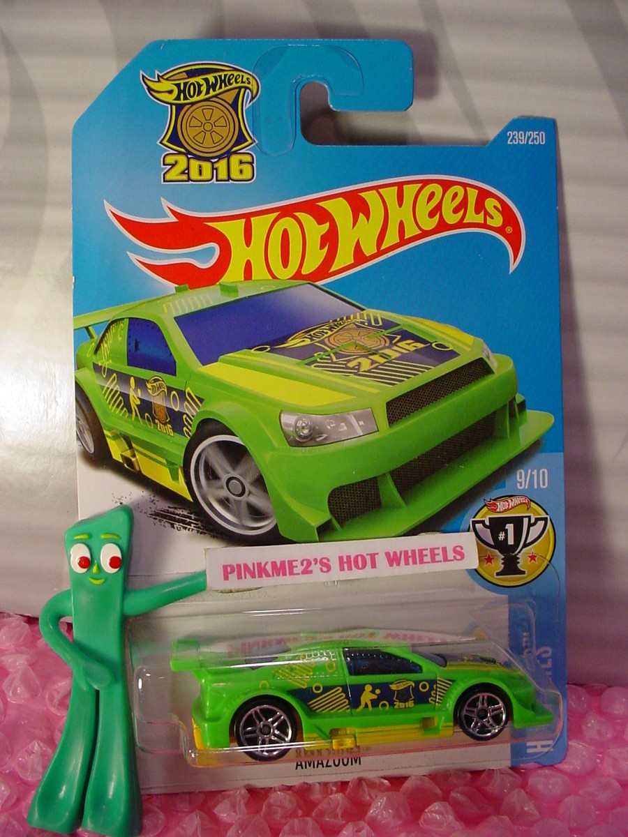 2016 i Hot Wheels AMAZOOM #239✰Green/Yellow/Blue; pr5✰HW