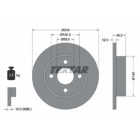 Textar 2X Bremsscheibe Vorne Ø234 Mm Voll FüR Nissan Micra Ii K11 1.0I 16V 1.4I