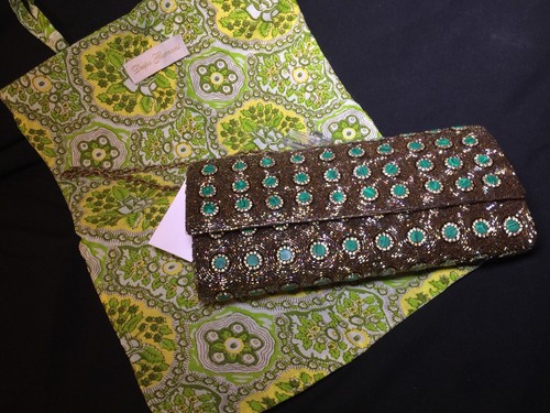 Bolso de Noche Deepa Gurnani con Cuentas de Detalles Excepcionales *NUEVO* - Imagen 10 de 12
