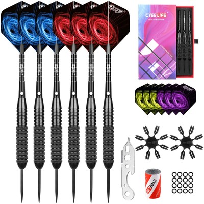 20/22/24/26/30g Steel Tip Darts set with Aluminium Shafts and Extra Flights
