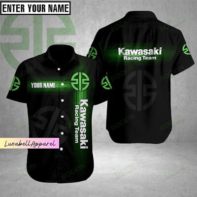 Kawasaki 3D AOP Hawaiian Shirt Short Sleeve Shirt Motorcycle Best Gift S 5XL