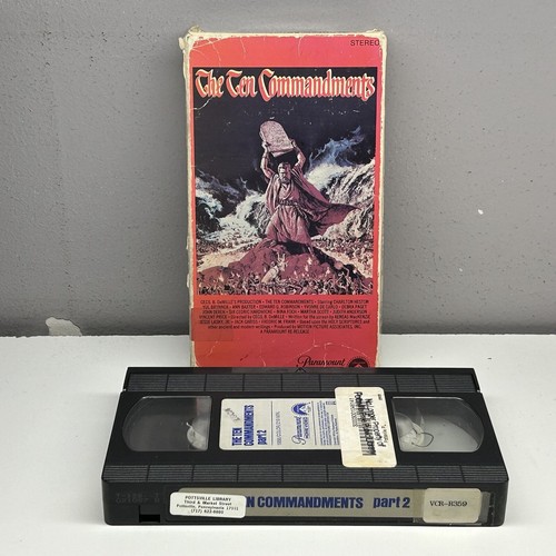 Cecil B. DeMille The Ten Commandments VHS 1956 Video Tape Heston Part 2 Only GOD - Picture 12 of 15