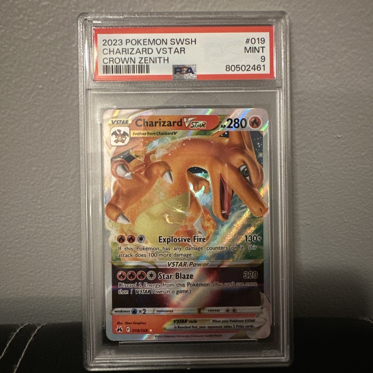 PSA 9 Charizard VSTAR Pokemon Card Crown Zenith 019/159 PSA 9 Charizard VSTAR Pokemon Card Crown Zenith 019/159