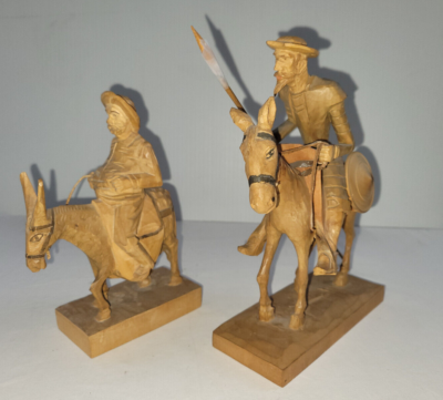 スペインOURO社VTG No.248-1A,1B 木彫りドンキホーテとサンチョパンサ