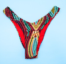 Costume da bagno Miss Bikini Luxe piccolo serpente mais taglio profondo cravatta brasiliana fondo bikini